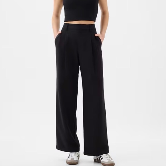 GAP Pants - Gap 2024 Easy Crepe Trousers Black Plus Size 20